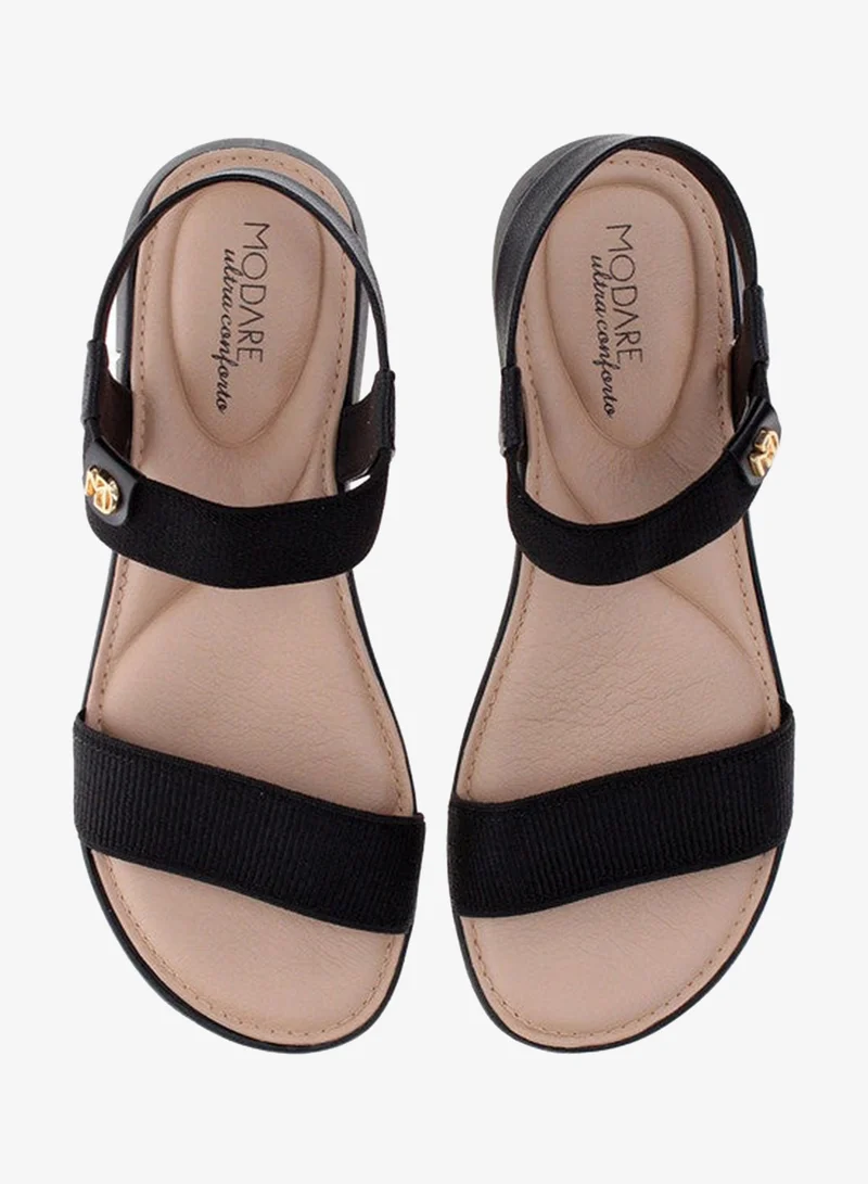 Modare Black Sandals for Women with Back Strap – Stylish & Supportive sling Back Ladies Sandals for Women | Best Price UAE