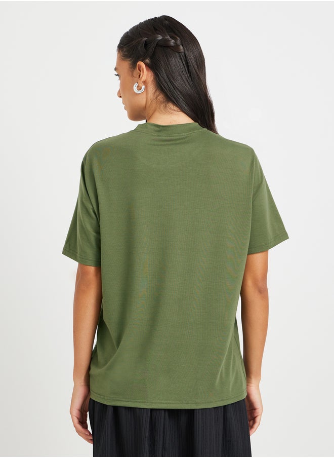 Take Two Embroidered Round Neck T-Shirt  - Image 5