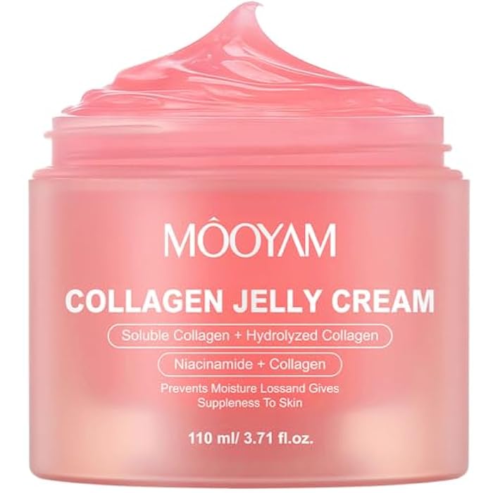 MOOYAM Collagen Jelly Cream - Korean Anti-Aging Face Moisturizer with Niacinamide & Hyaluronic Acid, Hydrolyzed Collagen for Wrinkles & Hydration, 3.71 fl.oz - Image 2