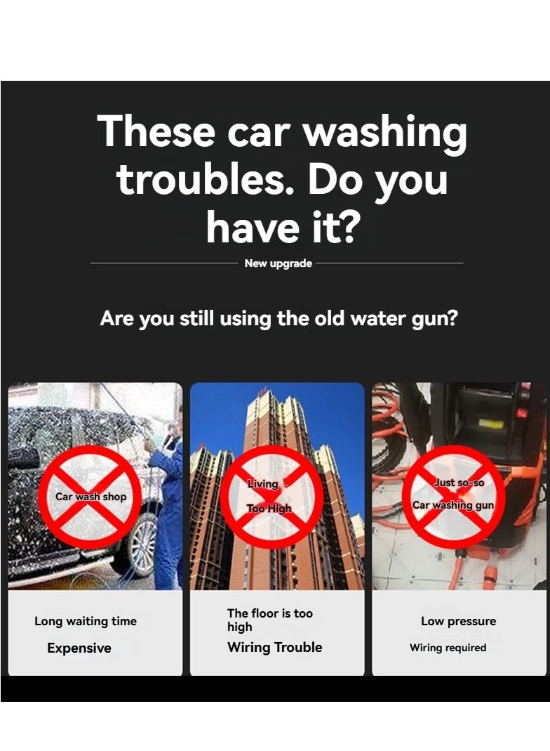 إم مياويان مسدس غسيل سيارات كهربائي لاسلكي عالي الضغط – قابل للشحن ومناسب للمنزل والسيارة - Image 4