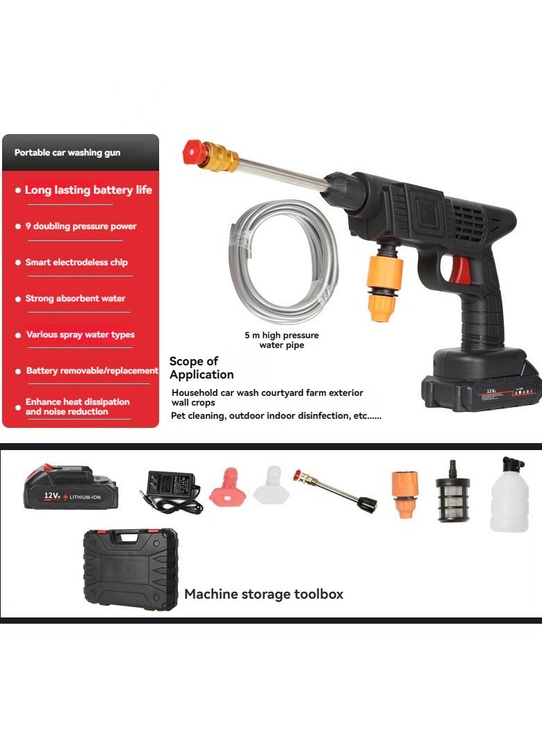 إم مياويان مسدس غسيل سيارات كهربائي لاسلكي عالي الضغط – قابل للشحن ومناسب للمنزل والسيارة - Image 1