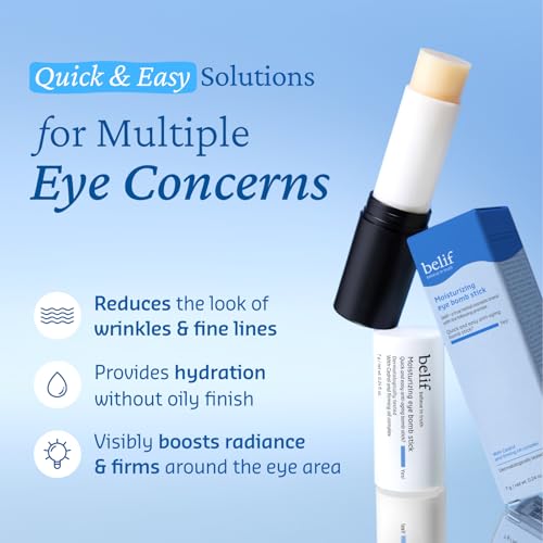 belif Moisturizing Eye Bomb Stick Eye Balm Firms and Reduces Fine Lines Wrinkles Radiant Eyes with Shea Butter Firming Oil Complex for Hydration Elasticity KBeauty - Image 3