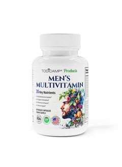 TODICAMP TODICAMP Men's Multivitamin & Mineral Complex with Plant-Based Extracts - Multivitamin for Men Improves Overall Health, Antioxidant & Natural Body Support - 60 Capsules - 30 Day Supply  - Image 1