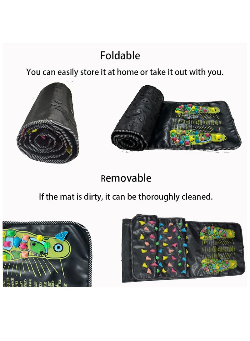 حصيرة تدليك القدمين بالضغط الانعكاسي - وسادة ضغط لتحسين الدورة الدموية وتخفيف آلام القدم والساق (68 × 13 بوصة) - Image 3