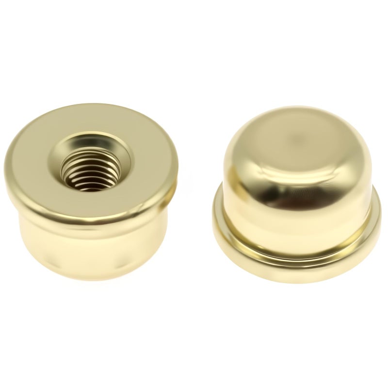 FDXGYH 1427 Lamp Finials Caps 2 Pcs Solid Lamp Finials Caps Tapped of Tops for Lamp Shade Holder HarpGold