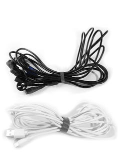 TYCOM Cable Tidy Management, Fastening Tape Sticky Strips Hook Loop Reusable and Flexible Wire Ties Cable Organizer for Computer, TV, Power and Other Cables - Black 10Meter  - Image 3