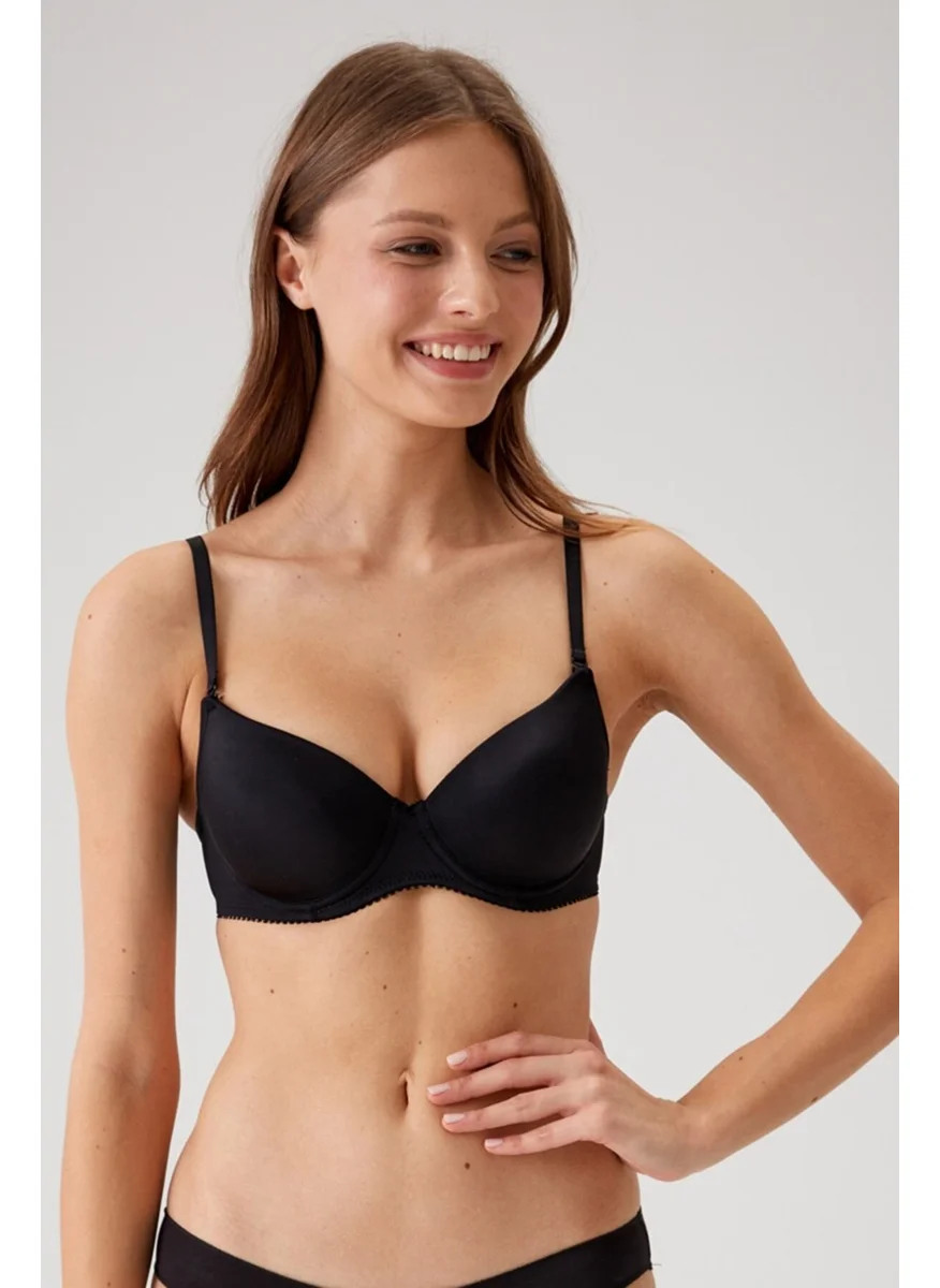 pierre cardin Women's Underwire Support Micro Bra 6005 - Black