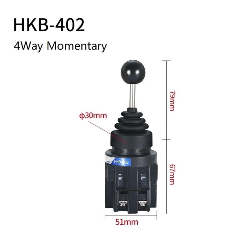 HKB 4022 4 Way Momentary 4NO Monolever Joystick Switch Self Locking Latching Reset Toggle - Image 3