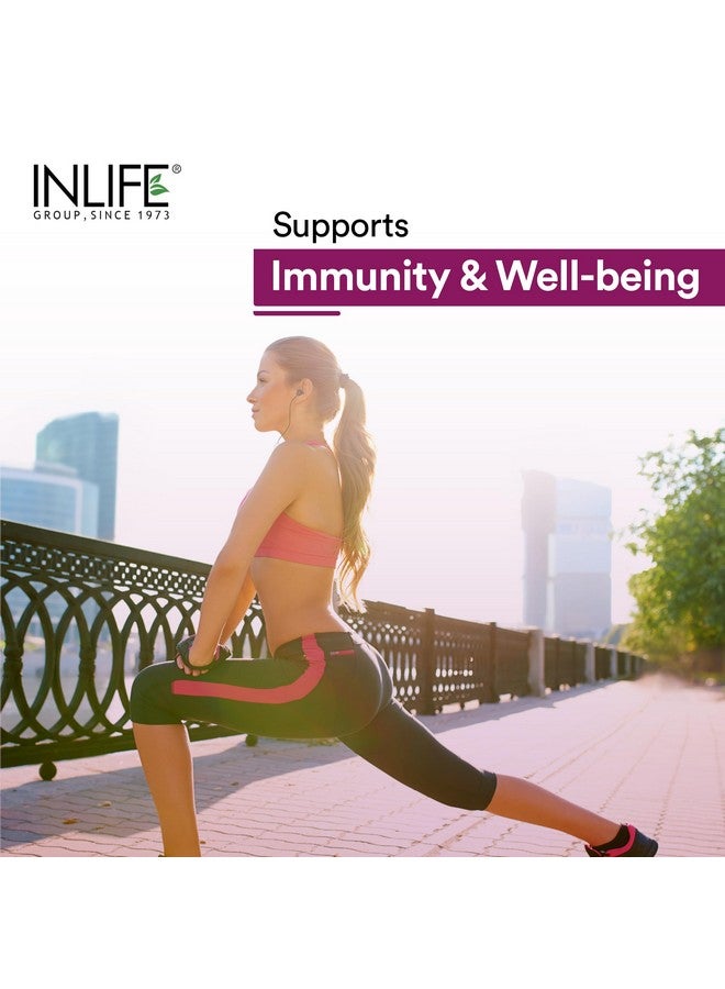 Inlife أقراص متعددة الفيتامينات للرجال والنساء مع الجينسنغ والبريبايوتيك بروبيوتيك | مكمل متعدد الفيتامينات مع فيتامين ب12، ج، د، هـ، زنك وبيوتين - 120 قرص - Image 4
