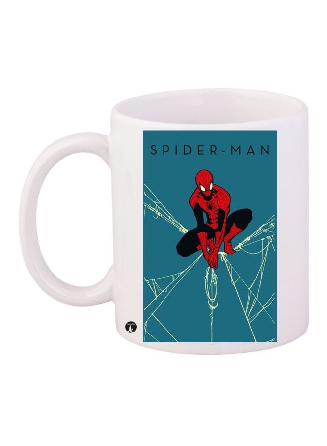 RYN Spider-Man Printed Coffee Mug White/Blue/Red 11ounce