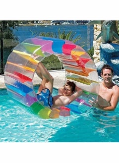 Excefore Kids Colorful Inflatable Water Wheel, 40 Inches Giant Roller Float, Swimming Pool Float  - Image 3