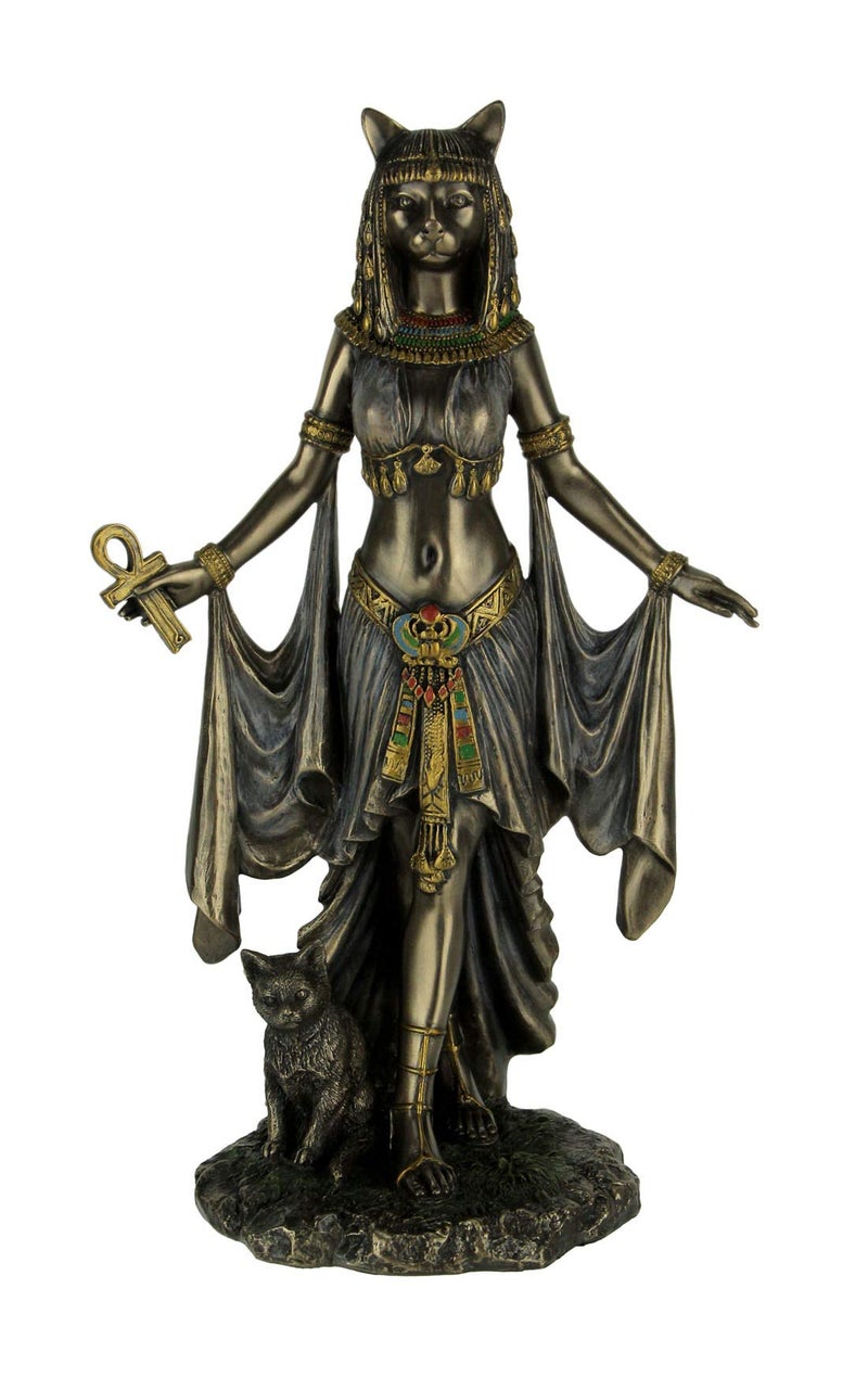 Veronese Design Bastet Egyptian Goddess of Protection Statue Sculpture 10 Tall