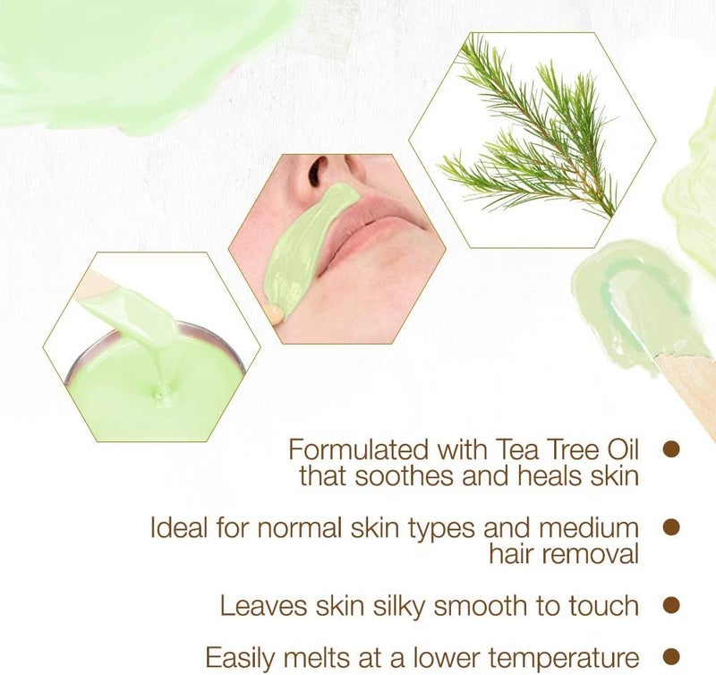 GiGi Tea Tree Cream Wax A Soothing Hair Removal Formula 396g - Image 4