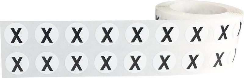 InStockLabels.com Letter X Inventory Labels .5 Inch Round Circle Dots 1,000 Adhesive Stickers - Image 2