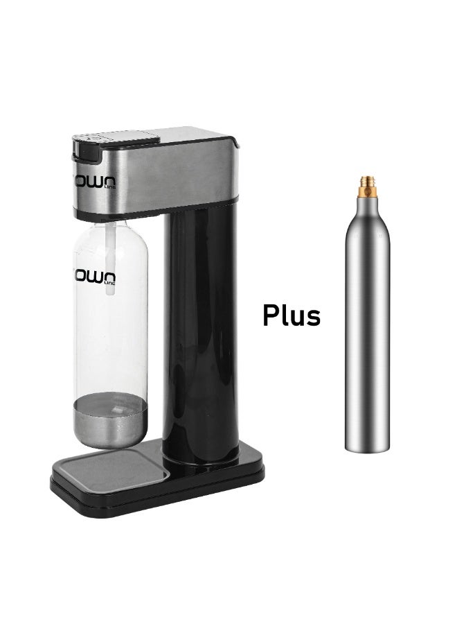 Crownline SM-454/B Soda Maker – 850-900ml Capacity, BPA-Free PET Bottle, Quick Screw Design, Makes Up to 60L per Cylinder, Includes 0.6L/425g CO2 Gas Cylinder – Complete Sparkling Water Kit SM-454/B black - Image 5