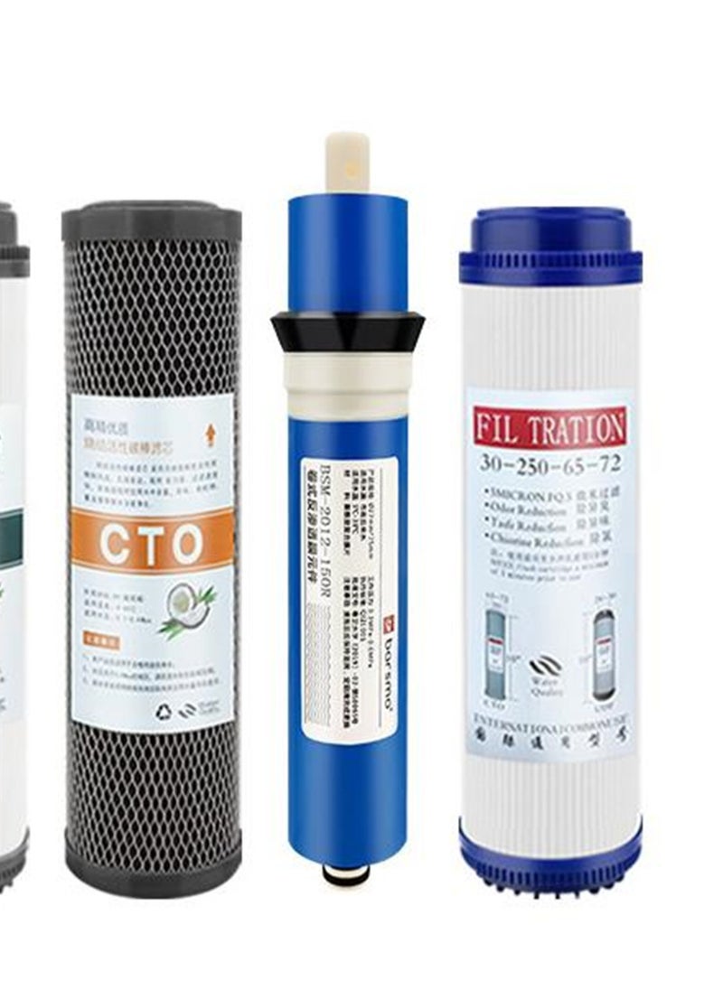 Generic - 5pcs filter element 10 inch flat mouth universal PP cotton particle carbon compressed carbon RO membrane T33 water purifier filter element - Image 1