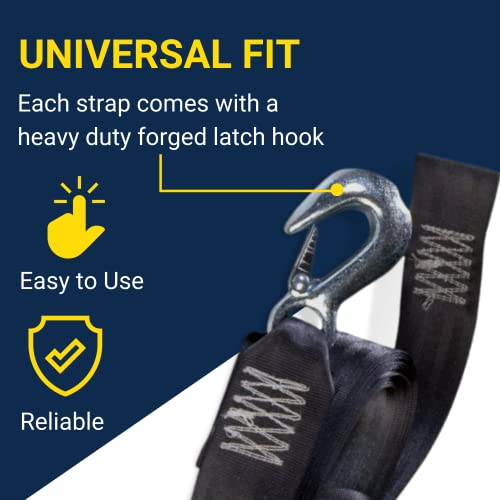Tie Down - Boat Trailer Winch Strap with Forged Hook – 2" x 20 ft, Made in USA, Heavy-Duty Polyester, 5,000 lb Break Strength, Marine-Grade Winch Strap Replacement - Image 3