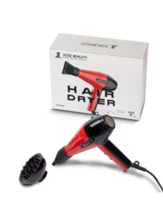 جوسي بيوتي مجفف شعر JB-9300 بقوة 3000 واط – هواء قوي وتجفيف سريع مع زر هواء بارد - Image 2