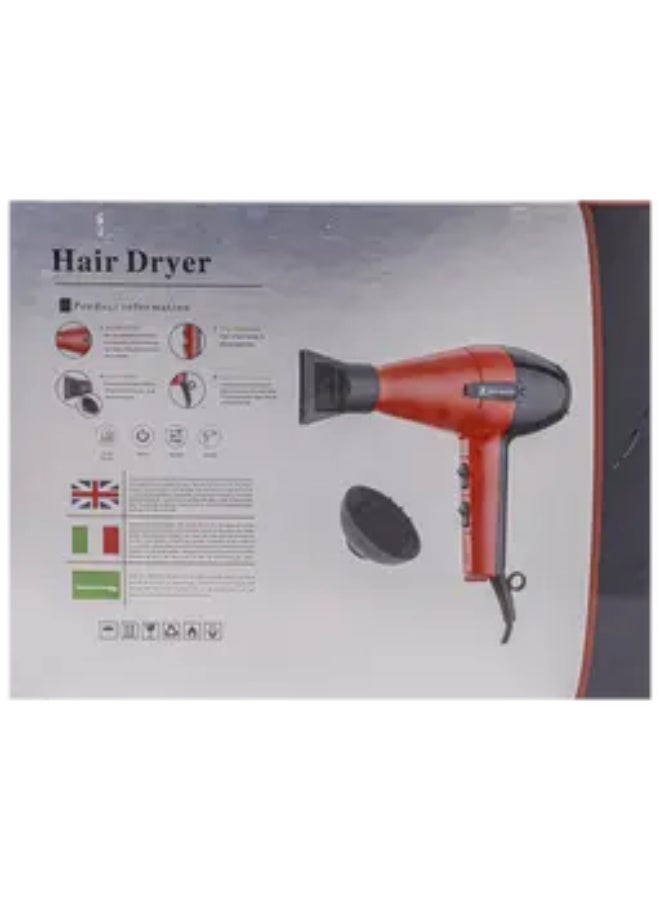 جوسي بيوتي مجفف شعر JB-9300 بقوة 3000 واط – هواء قوي وتجفيف سريع مع زر هواء بارد - Image 4