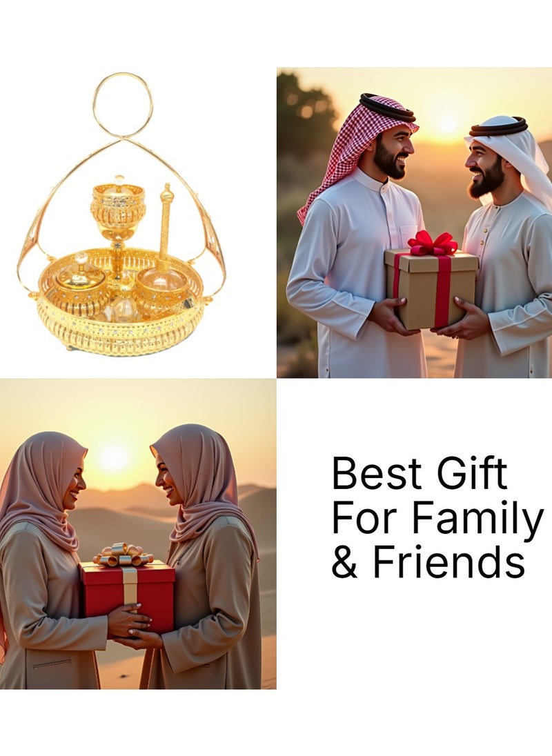 بخور بوسيدين مجموعة مبخرة البخور العربية الفاخرة لديكور المنزل والعطر  - Image 5