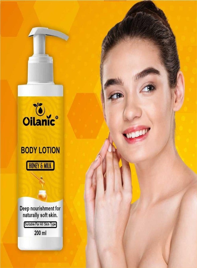 Oilanic Honey & Milk Body Lotion for Deep Moisturizing and Nourished Skin | Enriched with Natural Honey & Milk Extracts | Non-Greasy Hydration for Soft, Smooth Skin | 200ml Pack of 1 - Image 2