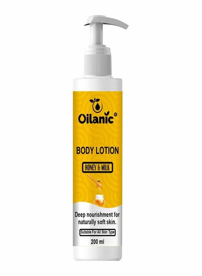 Oilanic Honey & Milk Body Lotion for Deep Moisturizing and Nourished Skin | Enriched with Natural Honey & Milk Extracts | Non-Greasy Hydration for Soft, Smooth Skin | 200ml Pack of 1 - Image 1