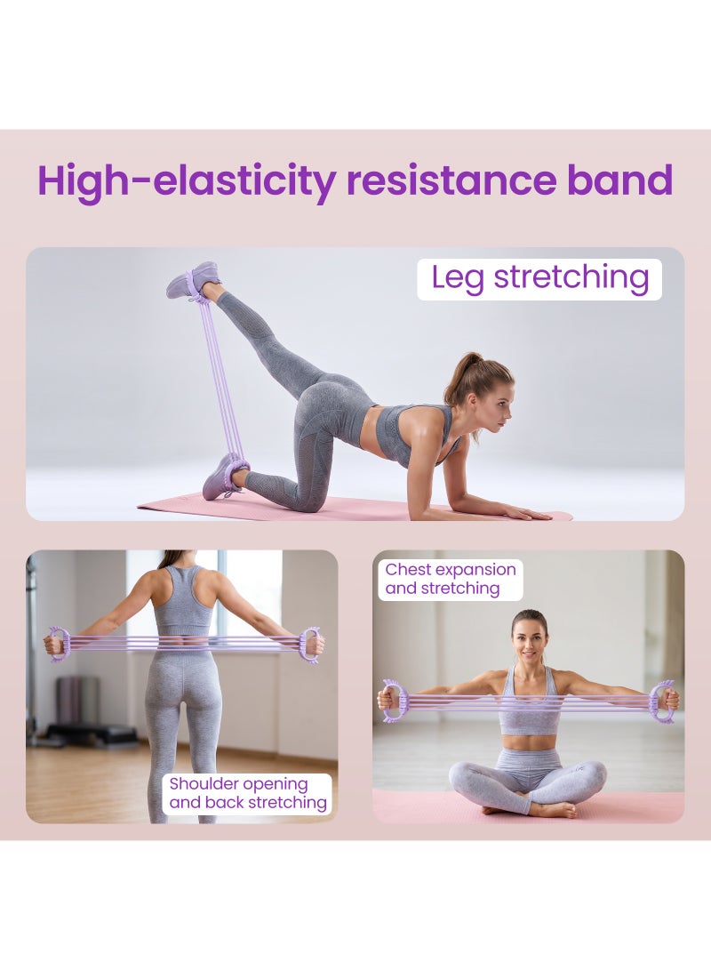 FEELSO Fitness Resistance Bands with Pedal, Natural Latex Fitness Bands for Strength Training, Tummy, Arm, Leg Slimming - Image 5