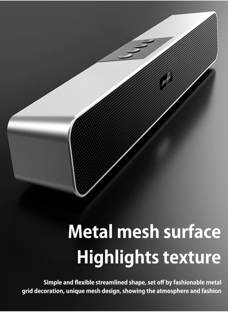 BONKS - Computer Speakers with 3.5 mm Aux, Small PC Speakers Powered by USB, Wired USB Desktop Speaker, USB Soundbar for MonitorWith Bluetooth - Image 1