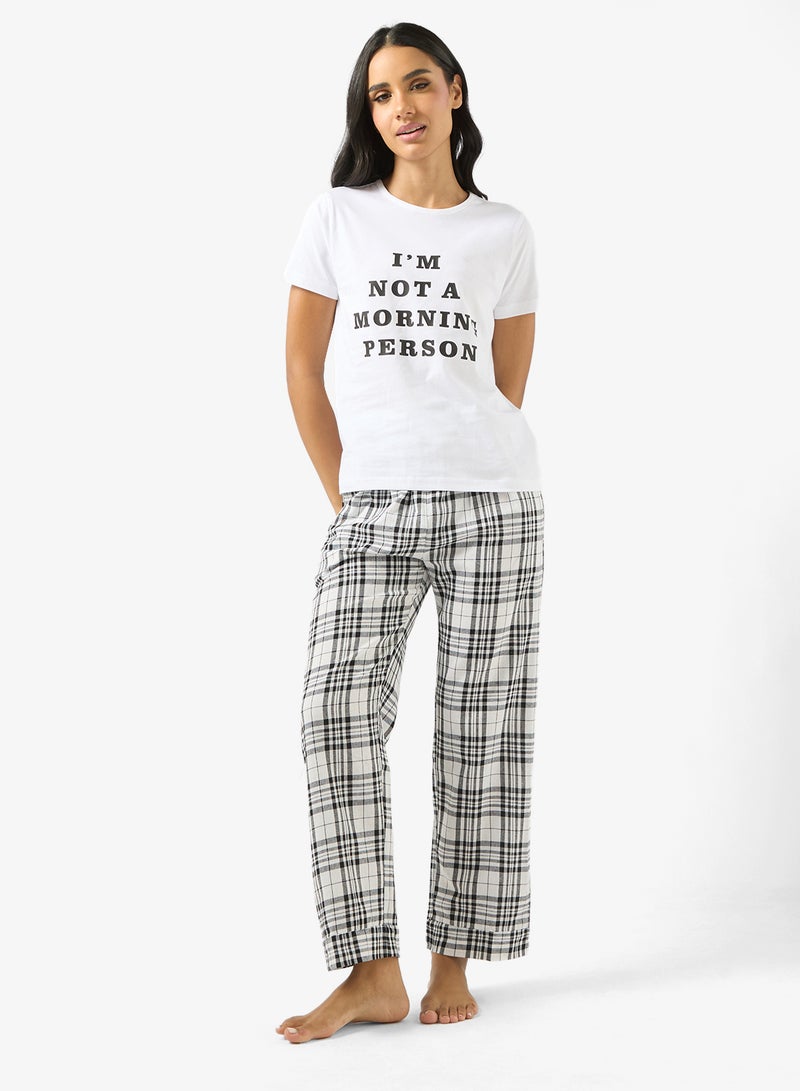 Ginger Cotton Relaxed Fit T-Shirt & Pyjama Set - Image 1