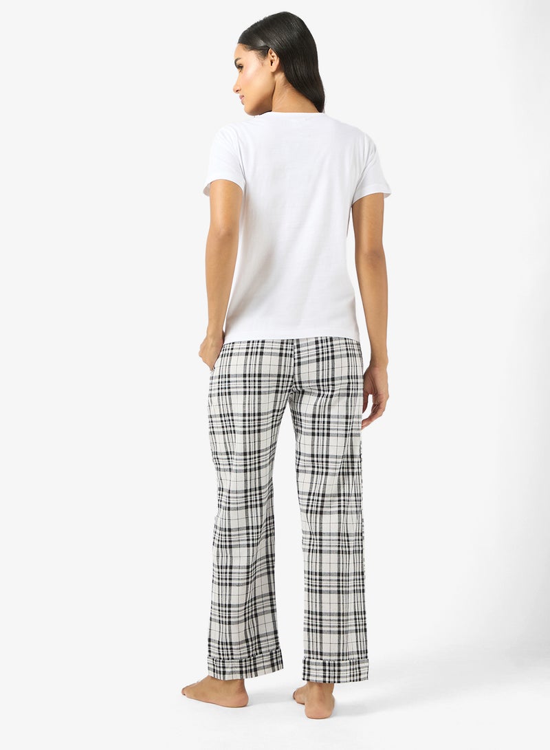 Ginger Cotton Relaxed Fit T-Shirt & Pyjama Set - Image 2