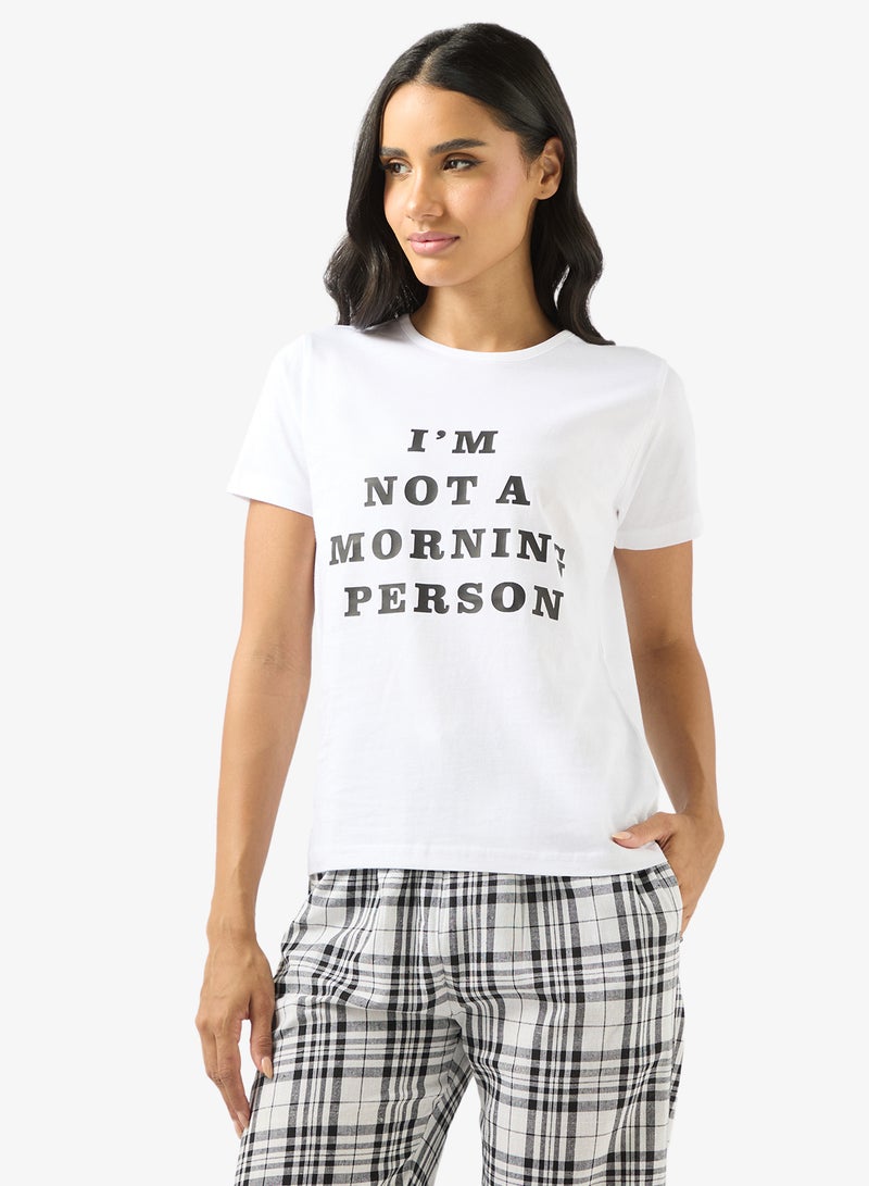 Ginger Cotton Relaxed Fit T-Shirt & Pyjama Set - Image 3