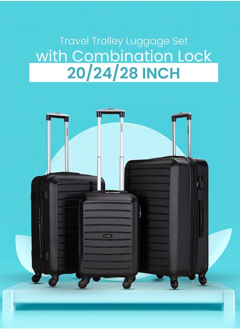 Stargold - Suitcase Set of 3 PCS ABS Hardside Travel Luggage Bag - Image 1