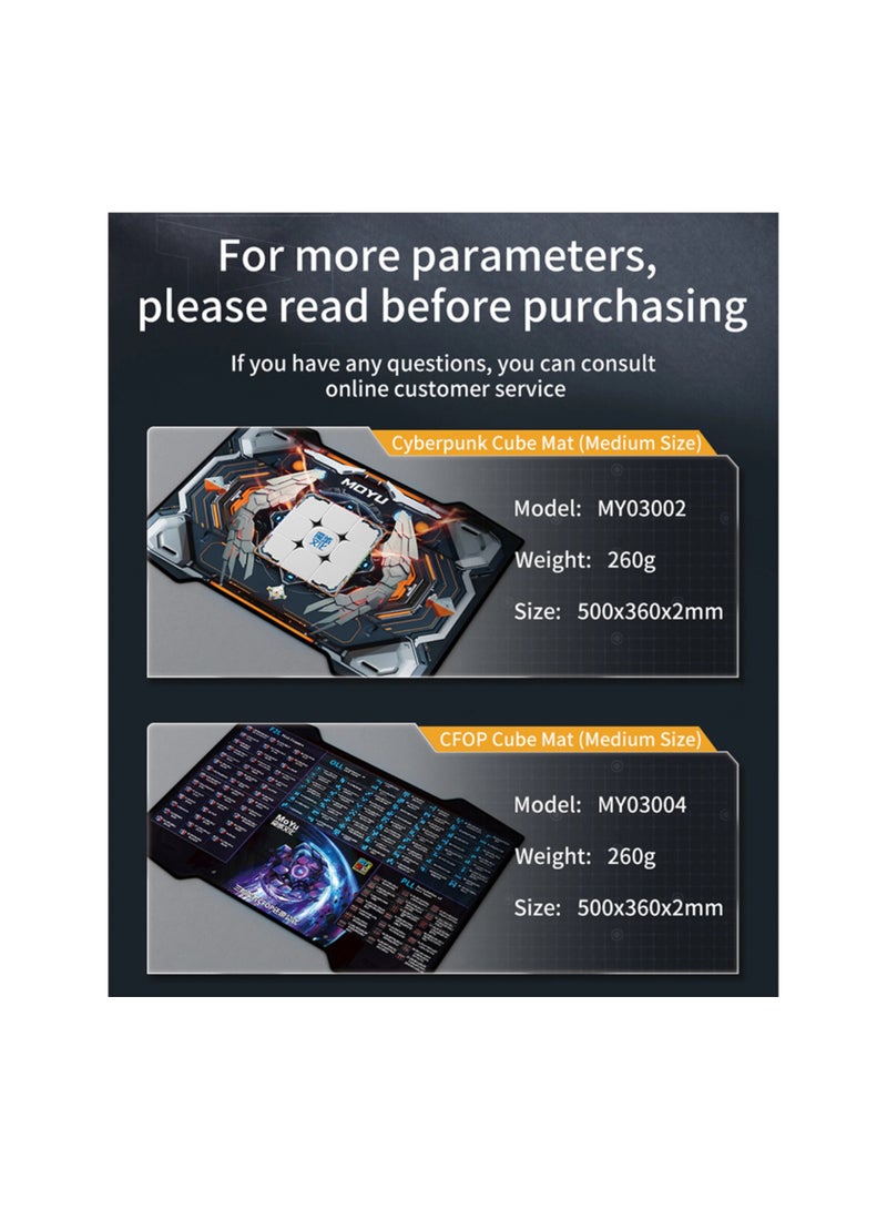 مو يو حصيرة منافسة Moyu Cyberpunk كبيرة الحجم - ‎87×32 سم حصيرة واقية للمكعب - Image 4