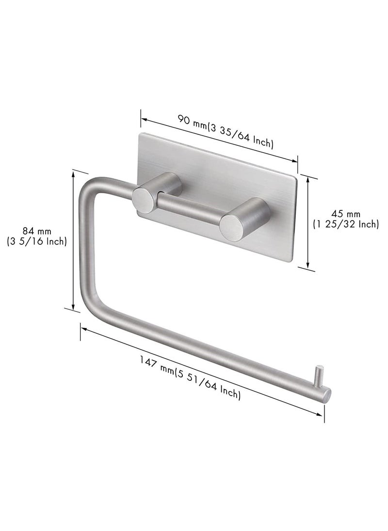 Arabest - Self Adhesive Toilet Paper Holder,Stainless Steel Tissue Roll Paper Hook,Towel Hanger Rack,Napkin Holder Towel Hanger for Bathroom Black - Image 1