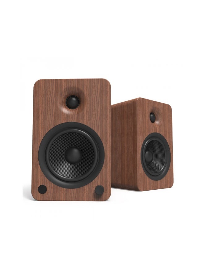Kanto Audio YU6 200W Powered Bookshelf Speakers with Bluetooth and Phono Preamp-Walnut, Pair - Image 2