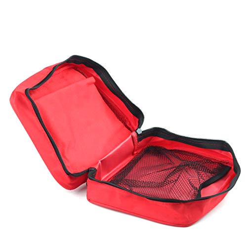 PAXLAMB First Aid Bag First Aid Kit Empty Medical Storage Bag Red Trauma Bag for Emergency First Aid Kits Car Workshop Cycling Outdoors (Red 1PC) - Image 5