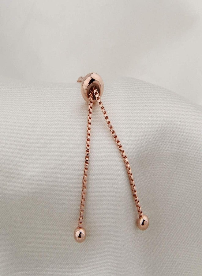 WUSUANED Rose Gold Initial Bracelet Letter Bracelet Adjustable Chain Bracelet Personalized Jewelry For Women (rose gold-A) - Image 5