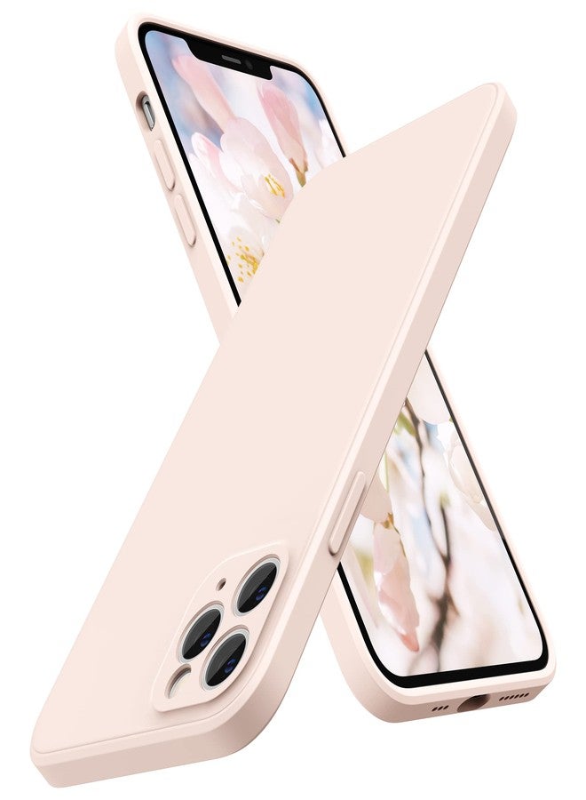 SURPHY Design for iPhone 11 Pro Case with Camera Protection, Straight Edges Liquid Silicone Phone Case for iPhone 11 Pro 5.8 inches, Light Pink - Image 1