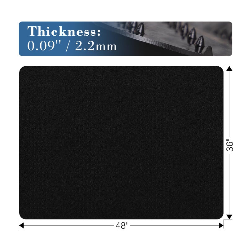 Tydle Office Chair Mat, TYDLE 59"x75" Large Chair Mat for Hard Floor, Vinyl Mat for Gaming Chairs, Slip Resistant Rolling Computer Under Desk Mat for Hardwood Floor, Black - Image 2