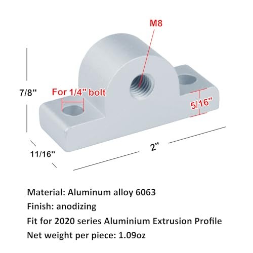 heneng 6 Pcs Caster Wheel Connector for 2020 Series Aluminum Extrusion Profile, Leveling Feet Mount Accessories - Image 2