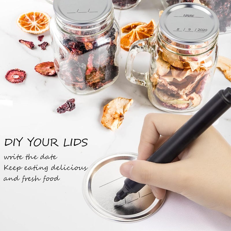 OCSOHO 200 PCS Canning Lids Regular Mouth,2.76in Regular Mouth Mason Jar Lids,Ball Jar with Lids with Leak proof Airtight Seal Rust Proof Split,Regular Mason Jars Food Grade,Canning Food DIY - Image 4