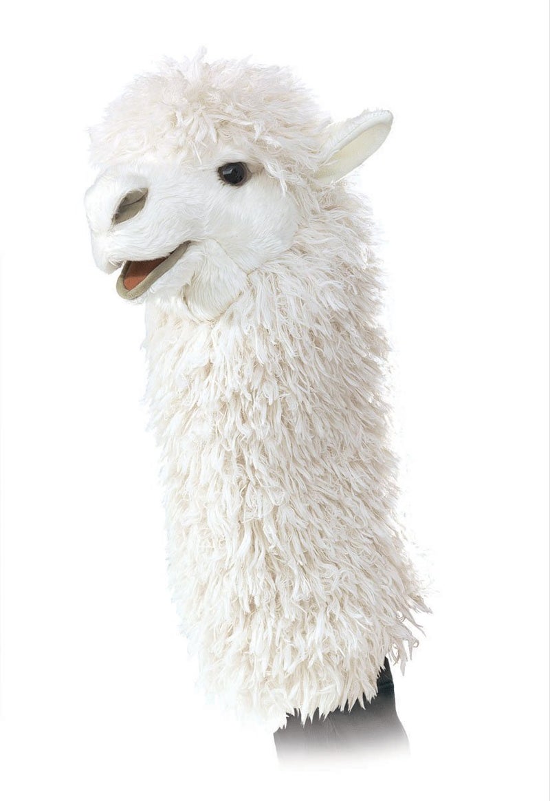 Folkmanis Alpaca Stage Puppet, White (2885) - Image 2