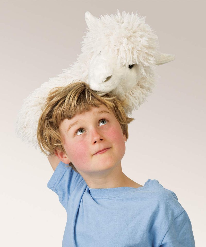 Folkmanis Alpaca Stage Puppet, White (2885) - Image 4