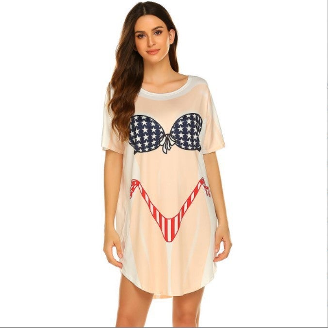 Women's Bikini Print T-Shirt - Image 2
