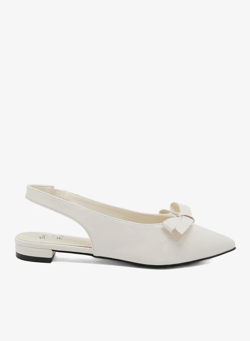 Sneak-a-Peek Sneak-a-Peek Bow Detail Pointed Toe Slingback Shoes