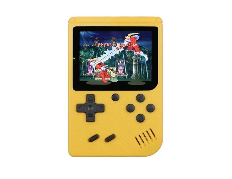 500 لعبة كمبيوتر ألعاب محمول عتيق بتقنية 8 بت وشاشة LCD ملونة مقاس 3 بوصة لالعاب فيديو مصغرة محمولة للأطفال - لون أصفر - Image 1