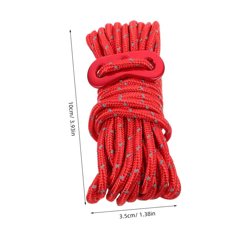 Reflective Tent Guy Ropes Red Tie Down Guide Ropes For Camping Tarp Outdoor - Image 3