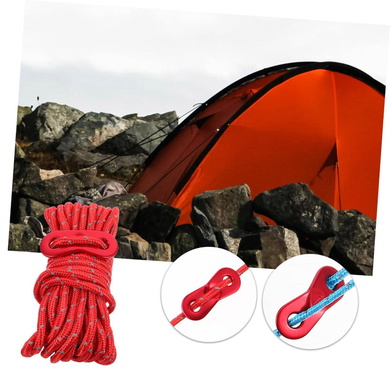 Reflective Tent Guy Ropes Red Tie Down Guide Ropes For Camping Tarp Outdoor - Image 4
