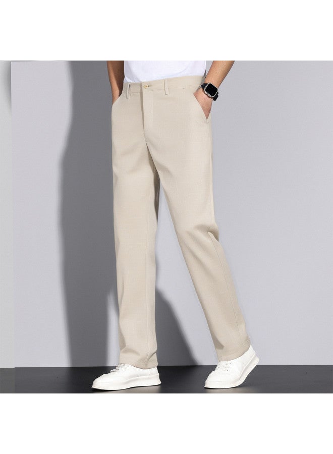 FOLUNSI minimalist Tencel Men's Casual Pants - Soft Skin-friendly Straight-leg Trousers For Commuting - Image 3