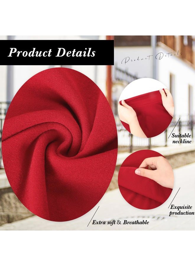 Cutecrop 1 Pcs Extra Large Fake Turtleneck Dickey Detachable Turtleneck Collar Cotton Half Mock Turtlenecks for Men and Women (Wine Red) - Image 3